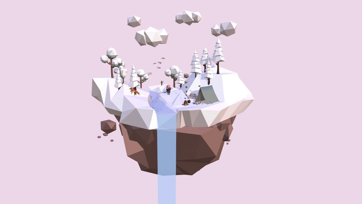 Winter Island 3D Model
