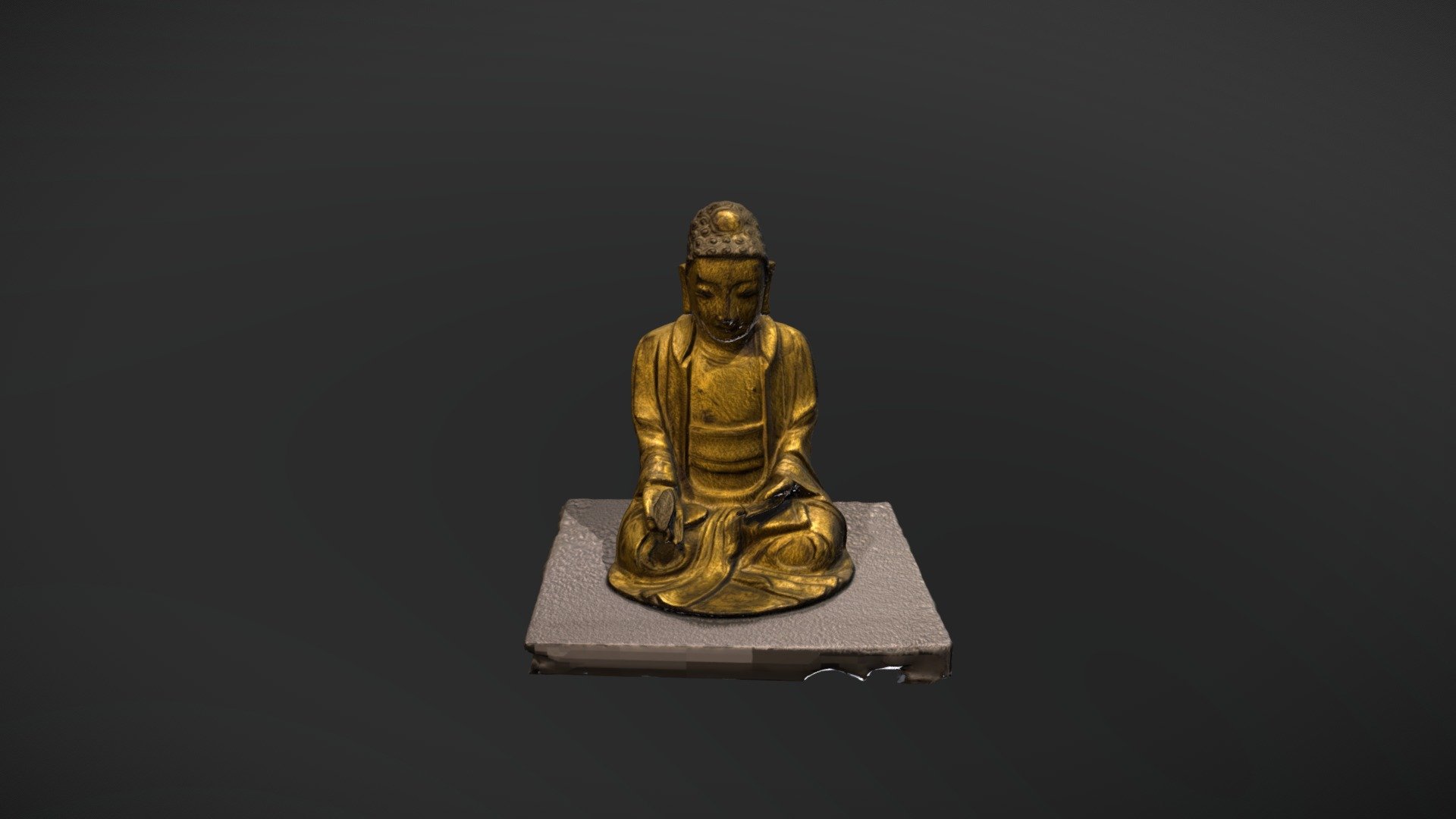 Pacific Asia Museum: Sitting Korean Buddha (WIP)