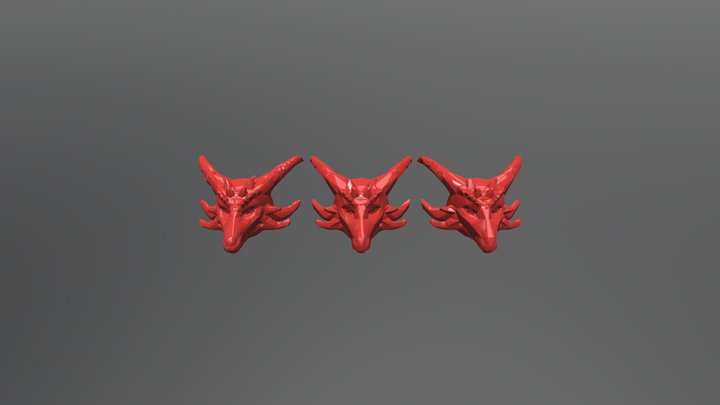 3 Dragons 3D Model