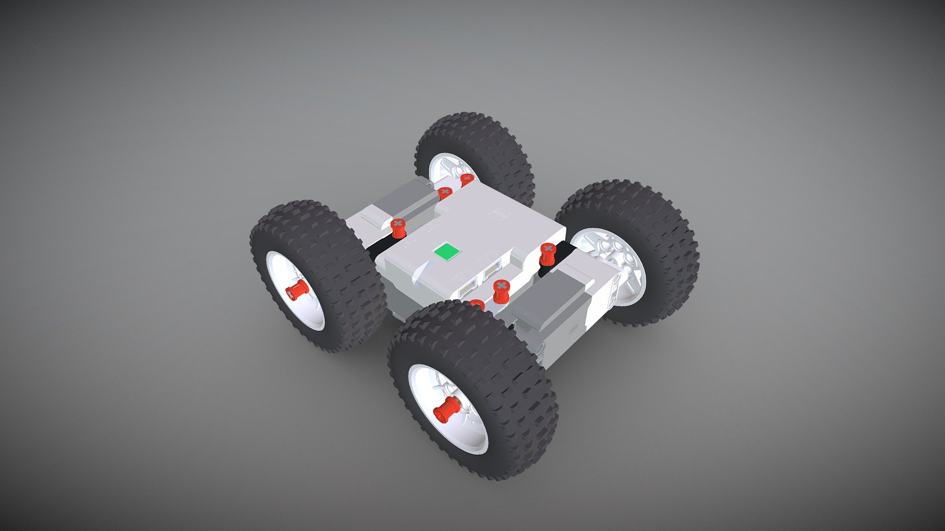 LEGO MOC - A Compact 4 Wheel Skid Steer Chassis