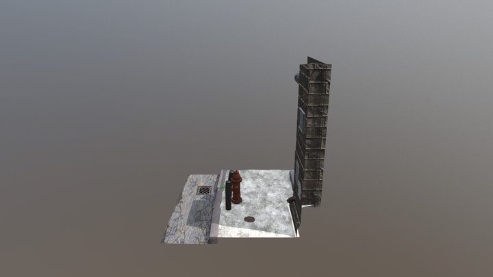 Hydrant Scene 3D Model