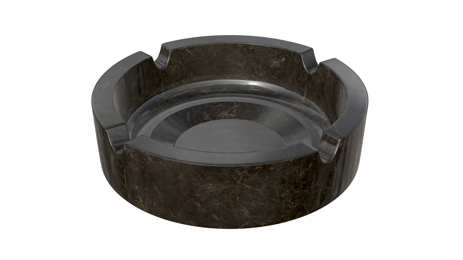 3D model Ashtray - This is a 3D model of the Ashtray. The 3D model is about a black metal object.