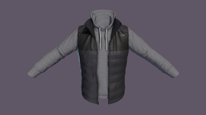 Insulated Quilted Vest (The North Face) 3D Model