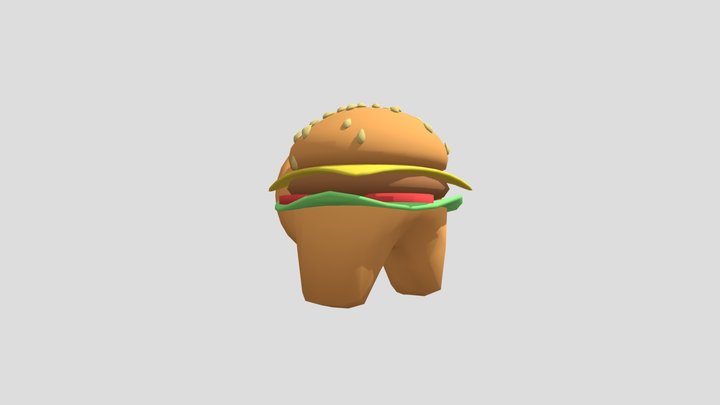 Burger with legs (and bunpack) 3D Model