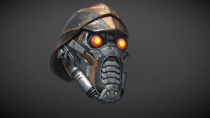 Star Lord Helmet 3D Model