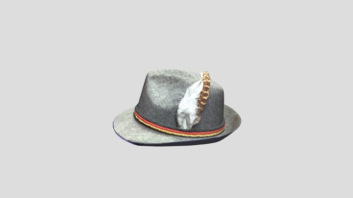 Bavarian-style German hat 3D Model