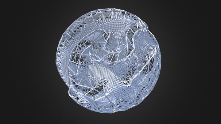 Low Poly Sphere 3D Model