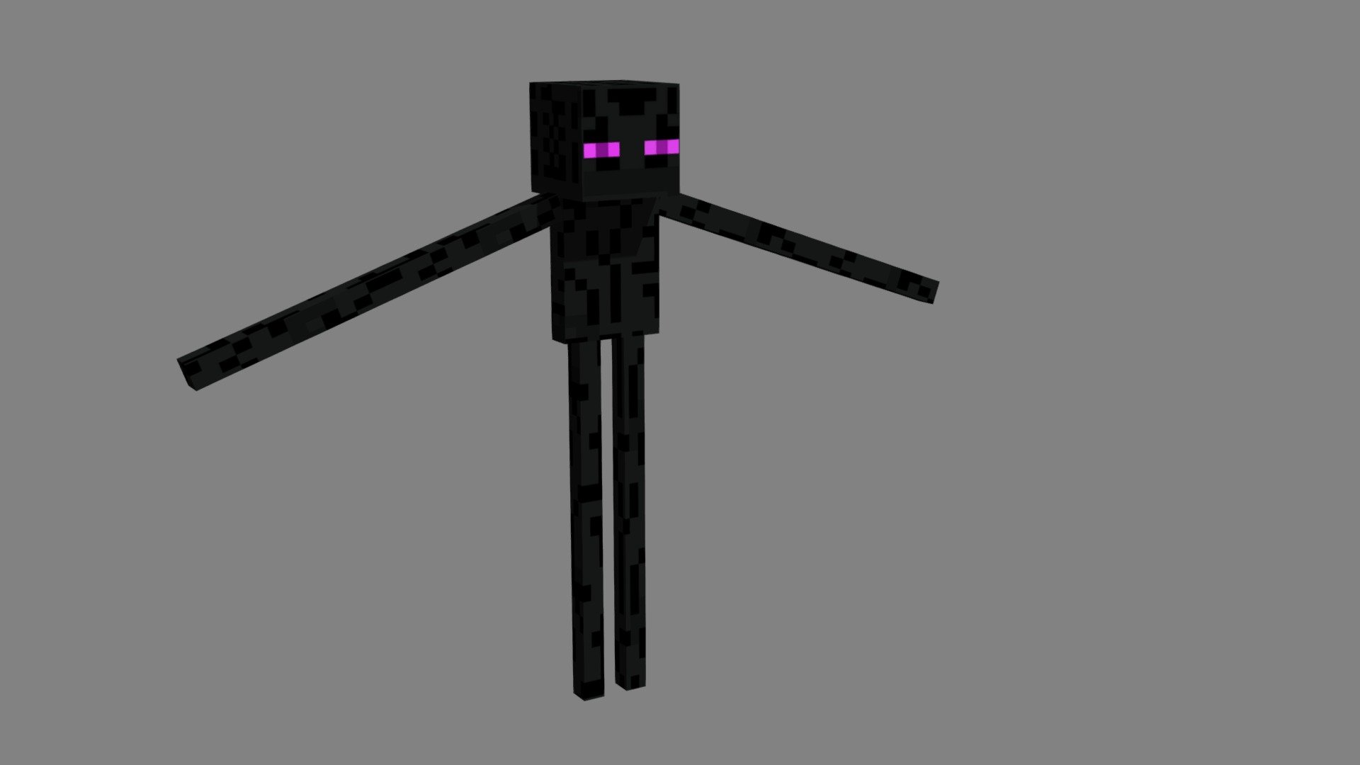 3D model Minecraft Enderman VR / AR / low-poly