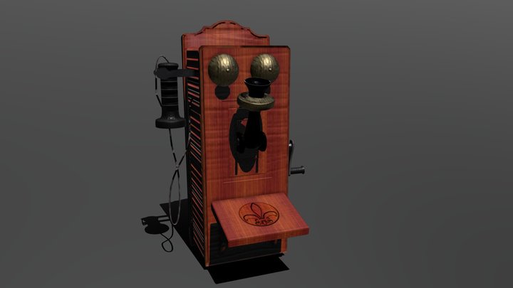 1910s Wall Phone 3D Model