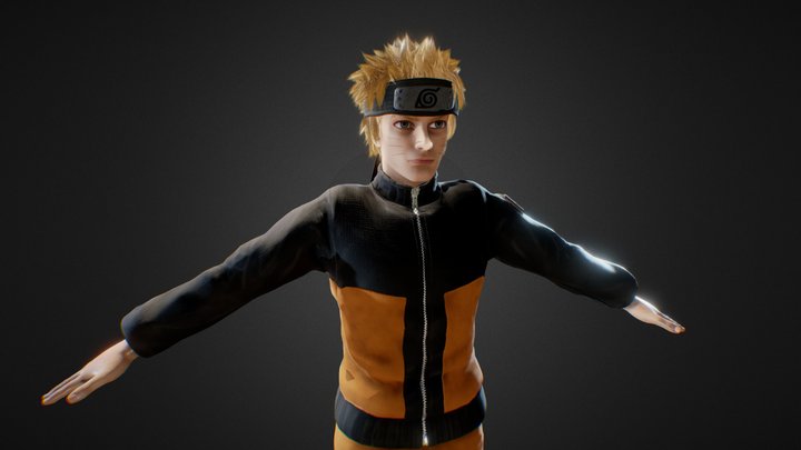 Naruto Shippuden - Base Form - semi realistic 3D Model