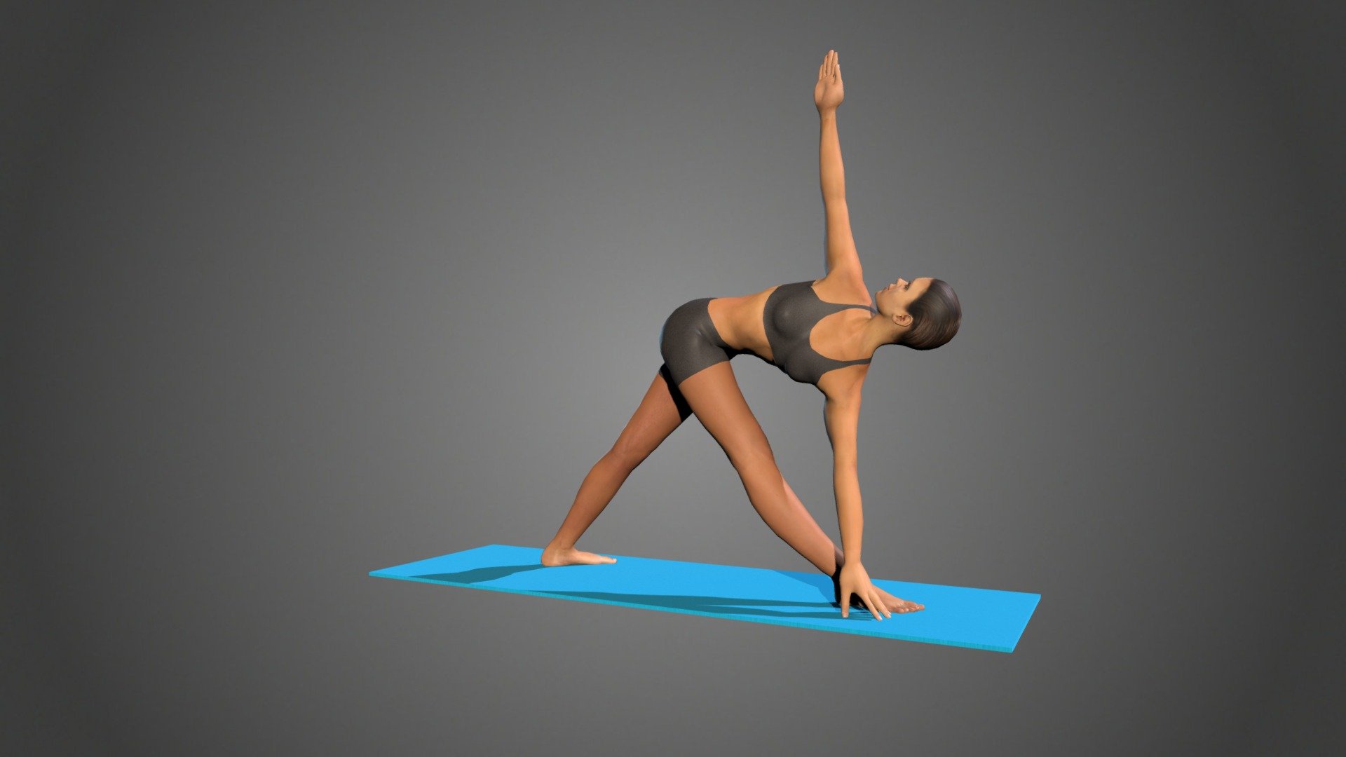 Premium PSD | 3d cartoon female doing yoga pose