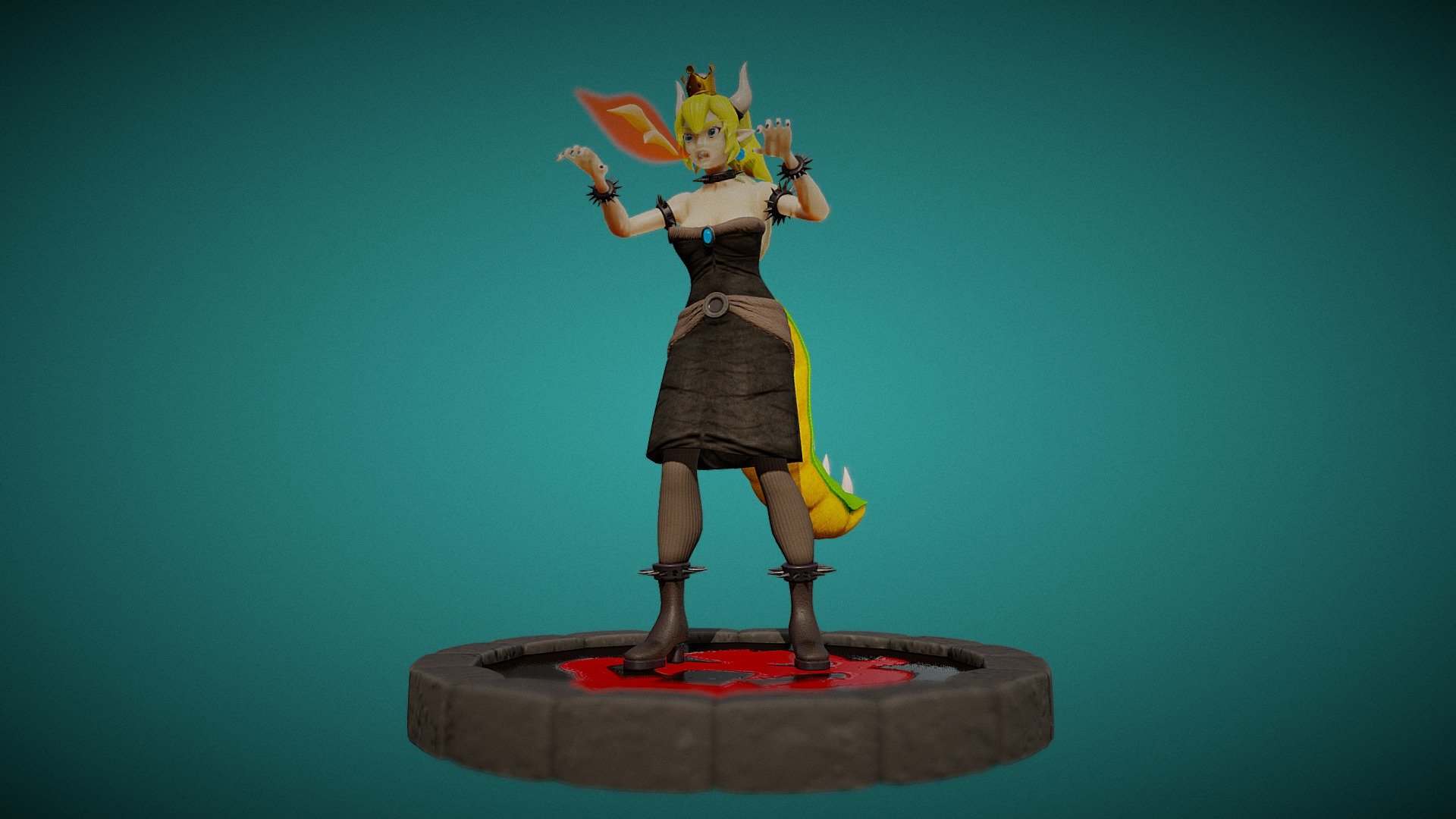 Bowsette - 3D model by k1r1ll3r [7c37c17] - Sketchfab