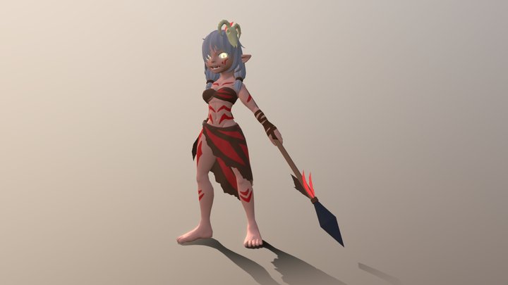 Ina the Tribe Warrior 3D Model