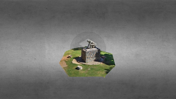 Gold Miner Statue 3D Model