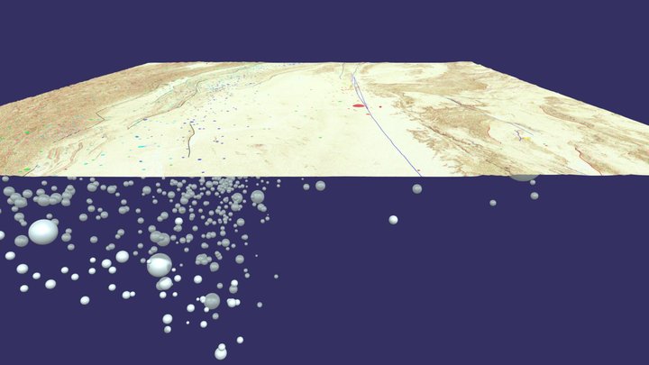 Seismic activity of Myanmar 3D Model