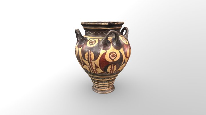 9 - Pithoid Amphora with Double-Axes and Lillies 3D Model