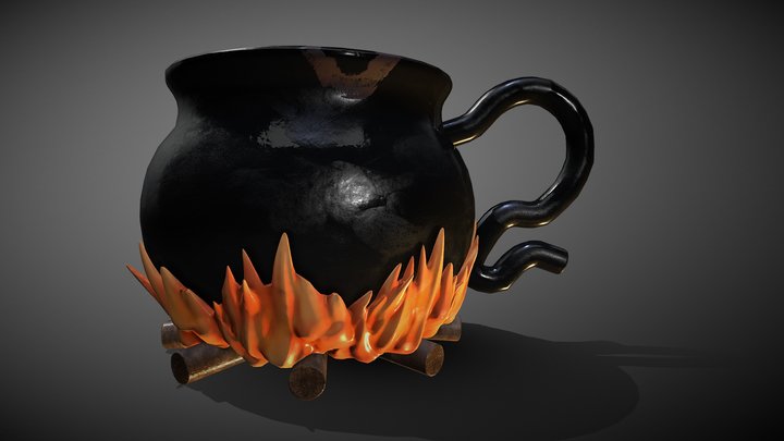 Cauldron mug 3D Model