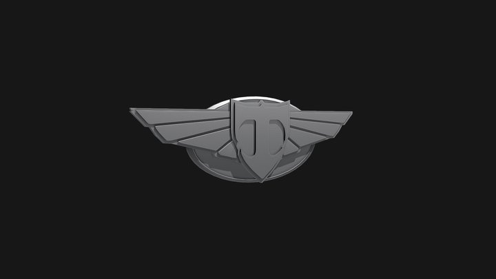 Hyundai Coupe/Tiburon/Tuscani - Winged Badge 3D Model