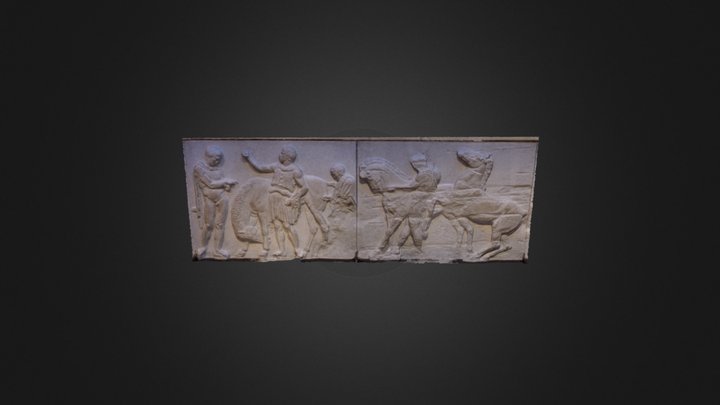 Parthenon Frieze blocks W12 and W13 3D Model
