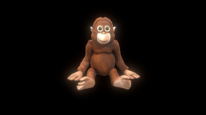 Viral Monkey Plush Toy – Kostenloses 3D-Modell STL