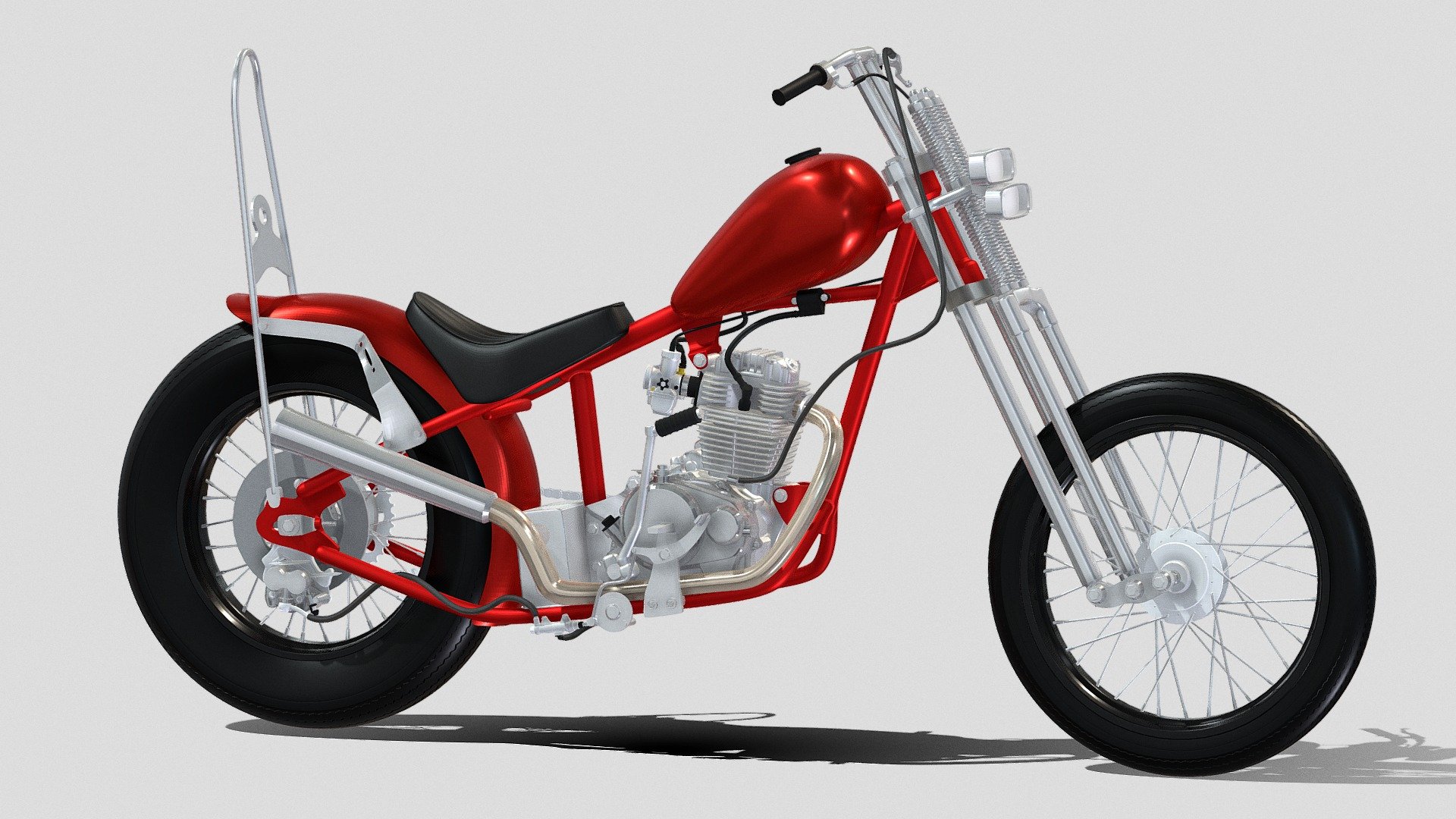 Custom Chopper Honda Tiger 3D model by Miftah firman Miftah firman 7c40bcc