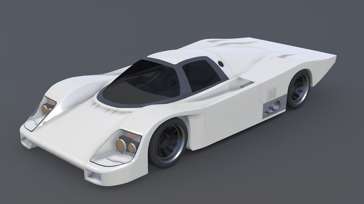 80's Group C racecar 3D Model