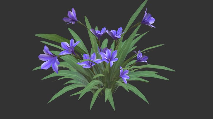 Blue Flower 3D Model