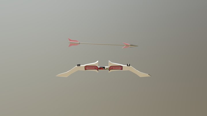 Pink Power ranger Bow and arrow 3D Model