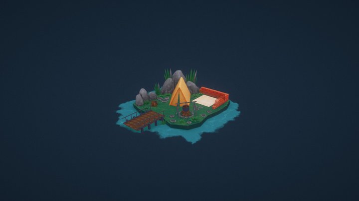 lowpoly island 3D Model