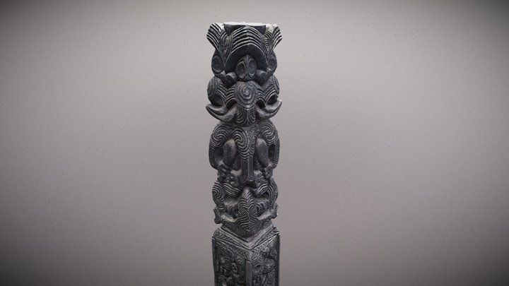 Carved Post Scan 3D Model