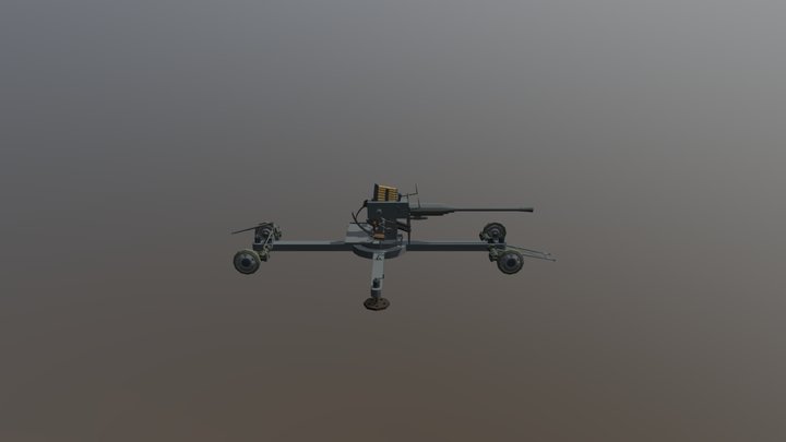 Bofors L60 /Ordeal - World War 2 Game 3D Model
