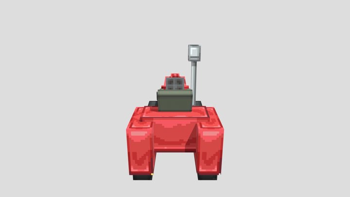 Red Tractor 3D Model