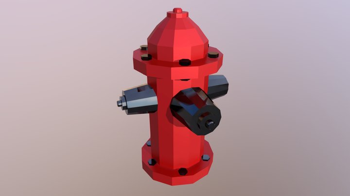 Fire Hydrant (low Poly) 3D Model
