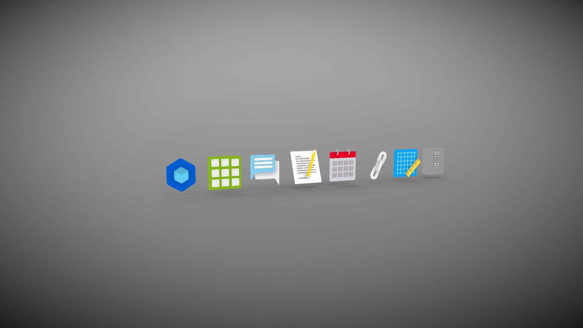 PLAN - 3D App Icons Glyph Set - Buy Royalty Free 3D model by ...