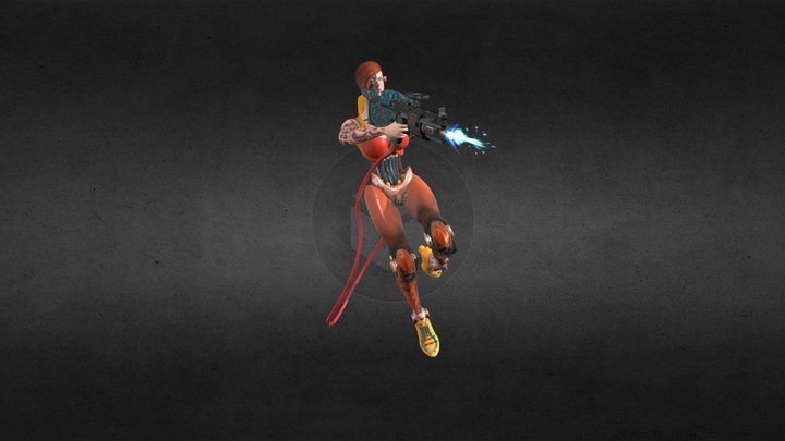 Vixen Nova (Basic Lighting - Female Cyborg) 3D Model