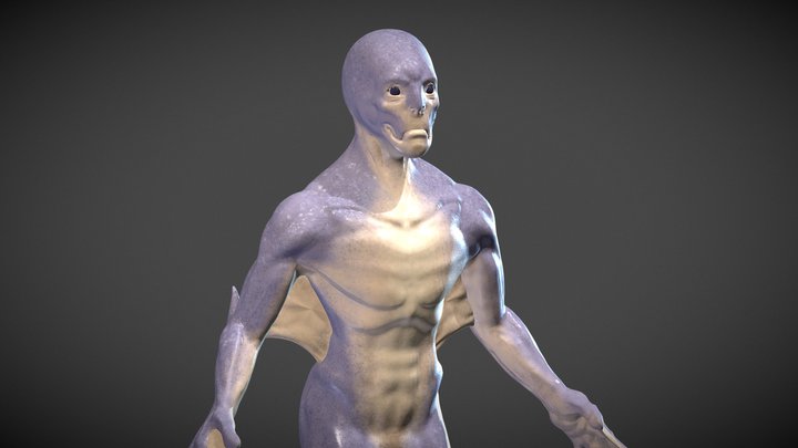 Aquatic Alien 3D Model