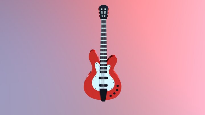Electric Guitar with sound 3D Model