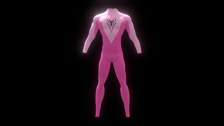 Spiderman Pink Suit 3D Model