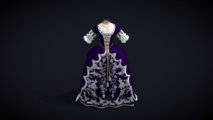 Dress of Caroline of Ansbach 3D Model