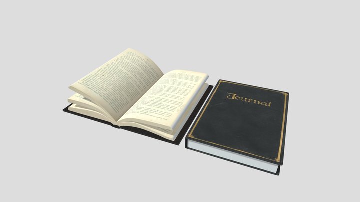 book folded and unfolded 3D Model