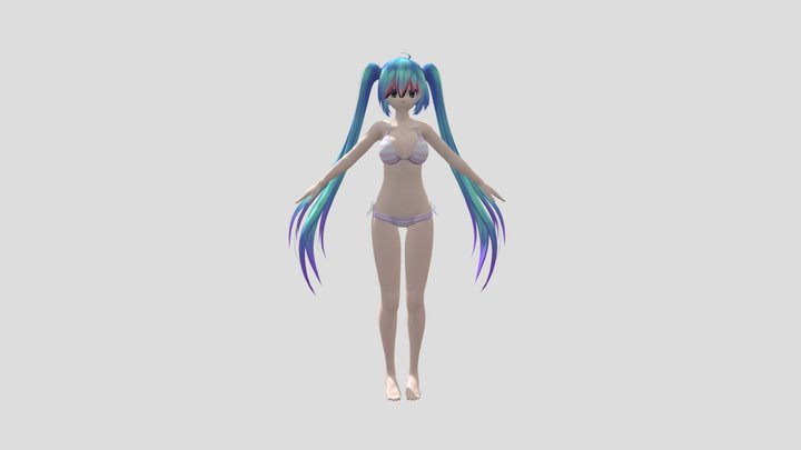 Miku swimsuit 3D Model