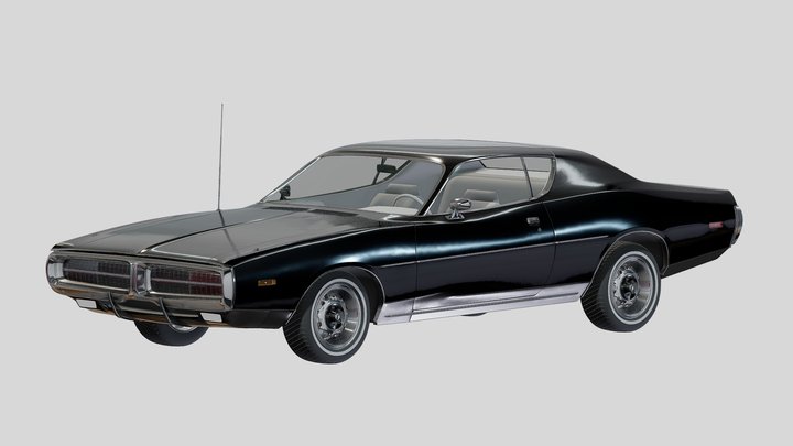 Classic Muscle Car 3D Model