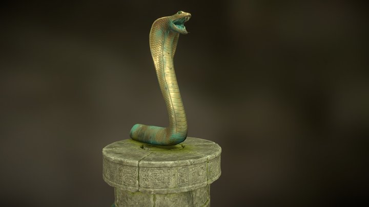 Snake Statue 3D Model