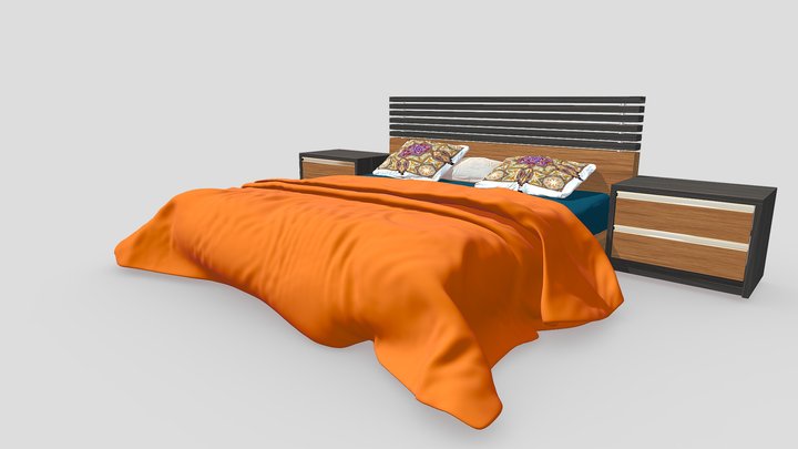 Minimalist Bed - Ranjang Minimalis 3D Model