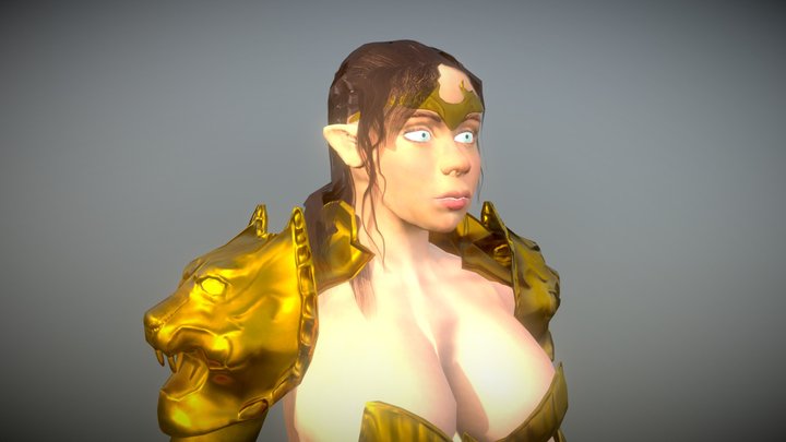 Elf Warrior Hera 3D Model