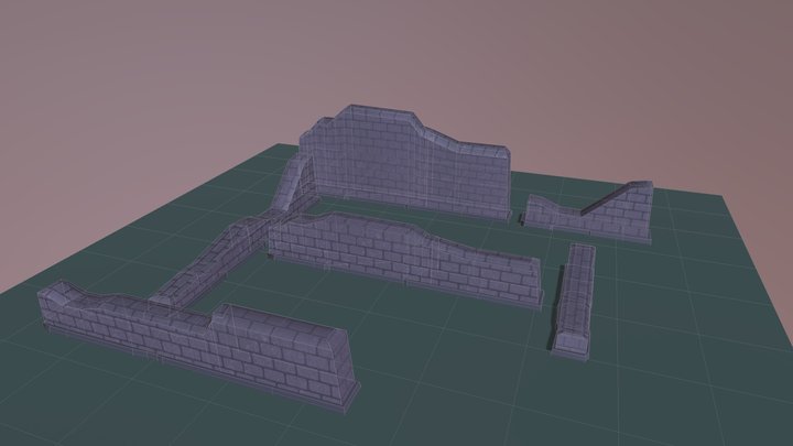 Wall Scene 3D Model