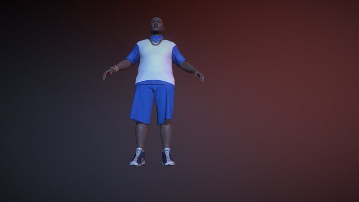 Crip Mac custom character 3D Model