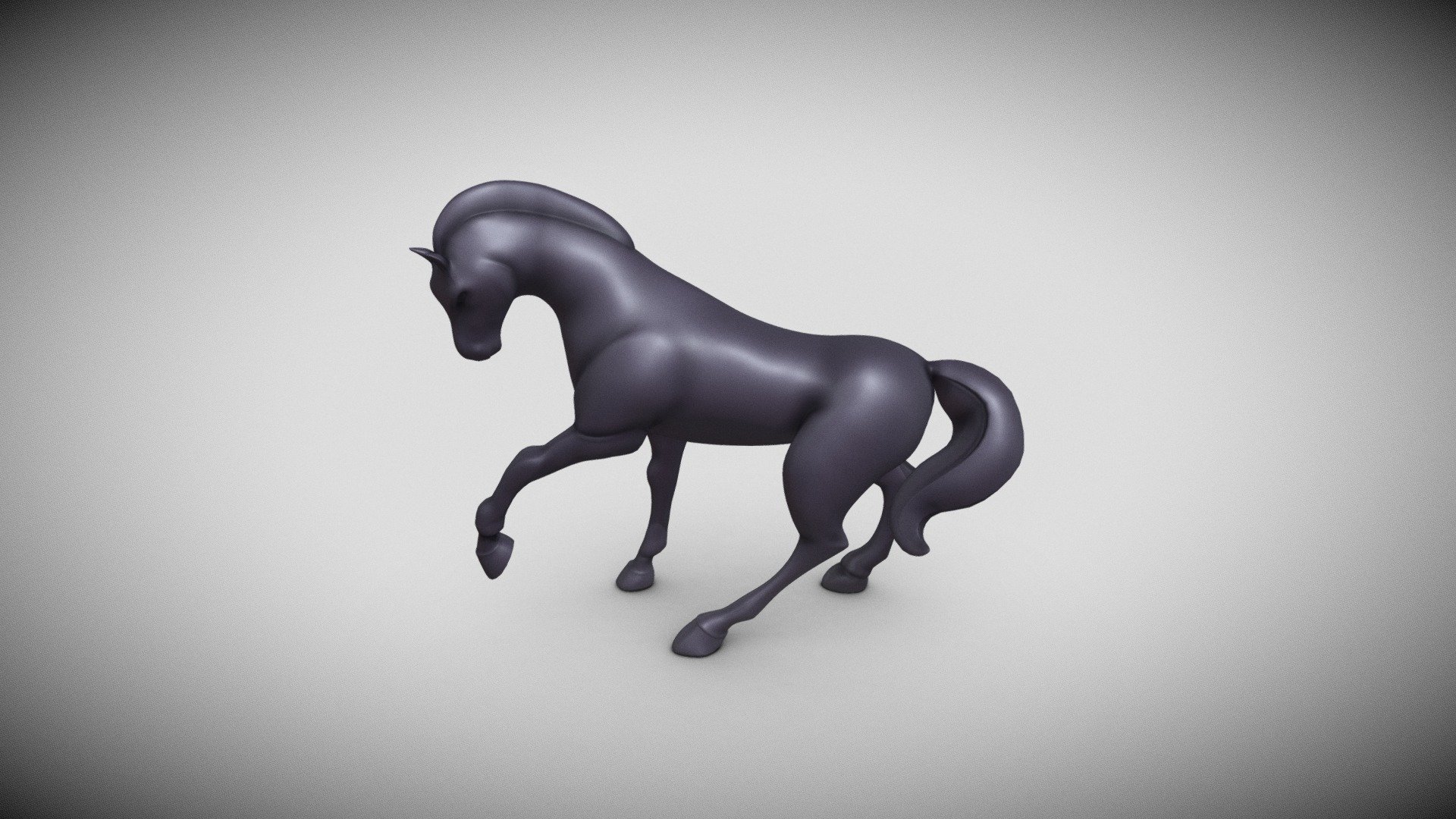 Horse of the apocalypse Famine 3D model by Emmett Carlsson