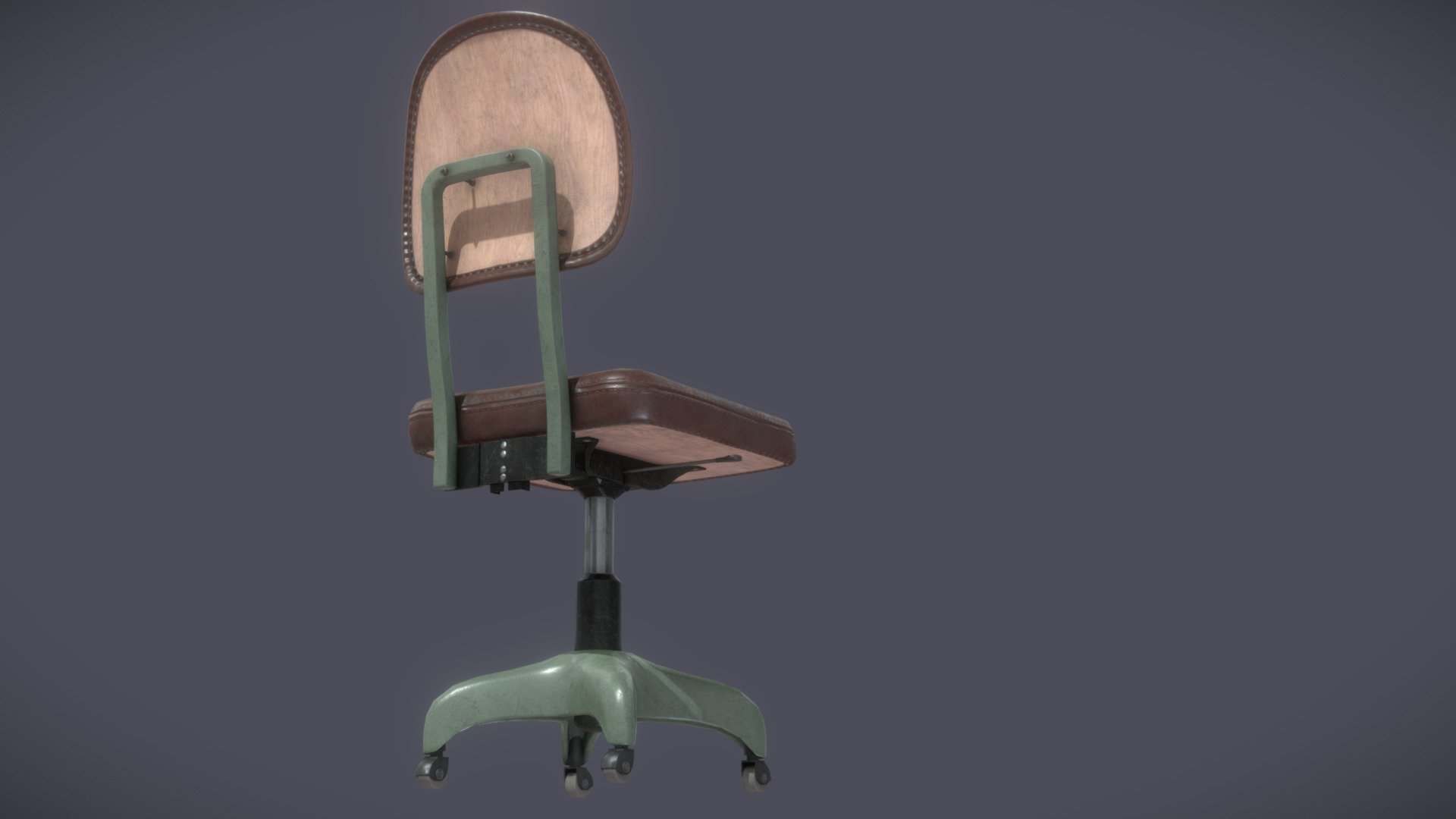 Vintage Office Chair 3D model by ZetaBeach zetabeach 7c590c0