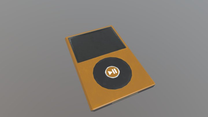 Orange Peach MP3 Player 3D Model